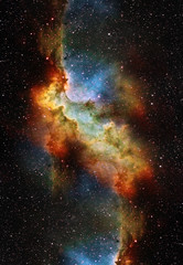 Aufkleber - Nebula, Cosmic space and stars, blue cosmic abstract background. Elements of this image furnished by NASA.
