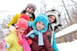 © dina777 - The company of cheerful happy children on winter walks