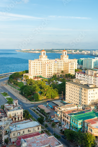 Naklejka na kafelki Panoramic view of Havana with a view of the Vedado neighborhood