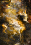 Fototapeta Łazienka - Nebula, Cosmic space and stars, blue cosmic abstract background.
