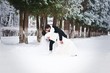 © AS Photo Family - Wedding couple in winter snowly forest