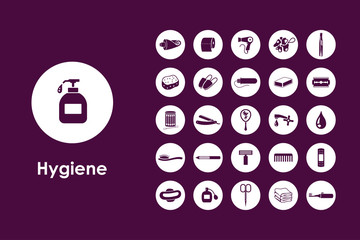 Canvas Print - Set of hygiene simple icons