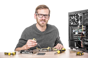 Poster - Computer Engineer isolated.