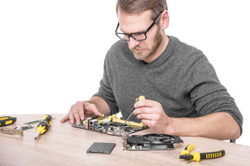 Poster - Computer Engineer isolated.