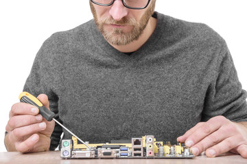 Poster - Computer Engineer isolated.