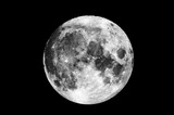 Fototapeta Na sufit - Telescopic view of a full moon. Full Moon, Beautiful Moon, Night Sky, Natural Satellite, Solar System, Beautiful Night, telescopic view of a beauty and full moon