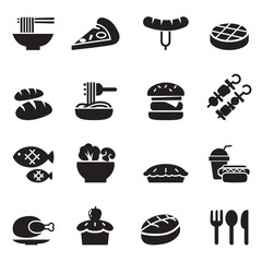 Wall Mural - Food and Drink icons set