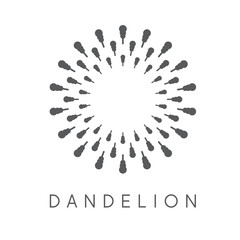 Wall Mural - Illustration of concept dandelion. Vector logo