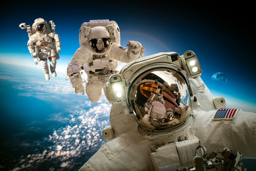 Wall Mural - astronaut in outer space