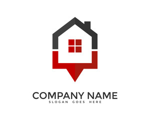 House Point Real Estate Logo Design Template