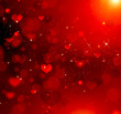 © Subbotina Anna - Valentine hearts abstract red background