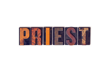 Sticker - Priest Concept Isolated Letterpress Type