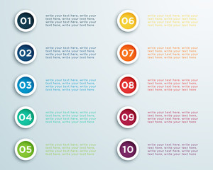 Poster - Number Bullet Points Vector 2