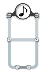 Poster - Vector vertical frame with screws and music icon