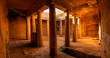Ancient Tomb Interior, Panoramic View