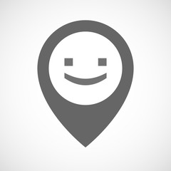 Poster - Isolated map marker with a smile text face