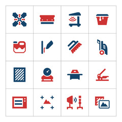 Set color icons of screen printing