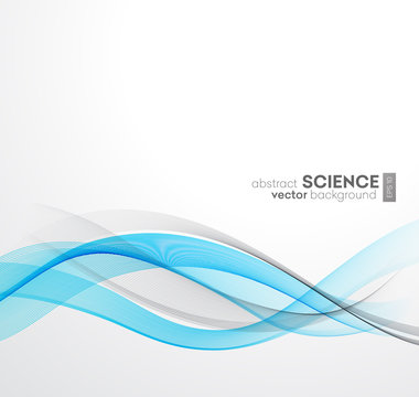 Abstract vector background, futuristic wavy 
