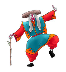 Wall Mural - Kabuki character draw