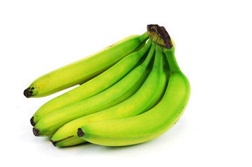 bananas on white background