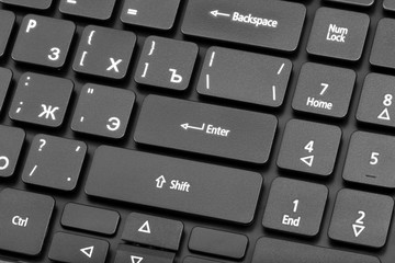 Poster - Electronic collection - laptop keyboard with key enter