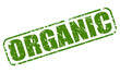 Organic green stamp text