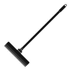 Wall Mural - Plastic broom black simple icon