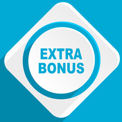 Poster - extra bonus blue flat design modern icon for web and mobile app