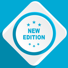Aufkleber - new edition blue flat design modern icon for web and mobile app