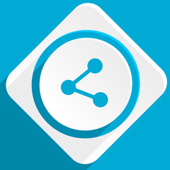 Poster - share blue flat design modern icon for web and mobile app