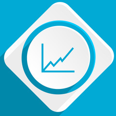 Poster - chart blue flat design modern icon for web and mobile app