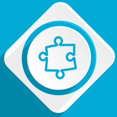 Poster - puzzle blue flat design modern icon for web and mobile app