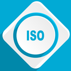 Poster - iso blue flat design modern icon for web and mobile app