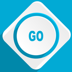 Poster - go blue flat design modern icon for web and mobile app