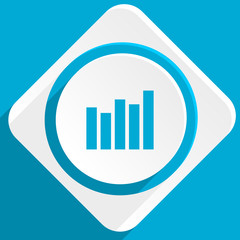 Poster - graph blue flat design modern icon for web and mobile app