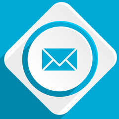Poster - email blue flat design modern icon for web and mobile app