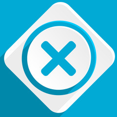 Poster - cancel blue flat design modern icon for web and mobile app