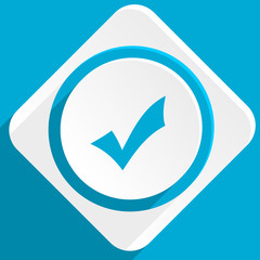 Poster - accept blue flat design modern icon for web and mobile app