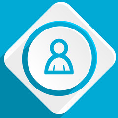 Poster - person blue flat design modern icon for web and mobile app