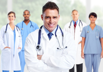 Wall Mural - Group of hospital doctors.