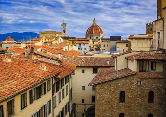 Canvas Print - Florence, Italy - view of the city and Cathedral Santa Maria del Fiore