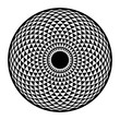 Torus Yantra, Hypnotic Eye sacred geometry basic element. Vector illustration for coloring book. Torus mandala, spiritual drawings.