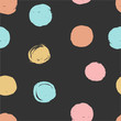 Cute, hand drawn seamless dots patterns collection