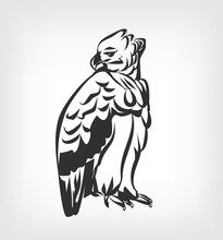 Harpy Vector Black Icon Logo Illustration