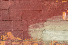 Chipped Paint On Old Concrete Wall Texture Background