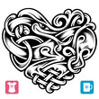 Vector celtic pattern in the shape of heart