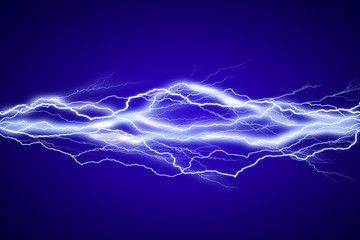 lightenings effect background in blue sky