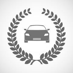 Poster - Isolated laurel wreath icon with a car