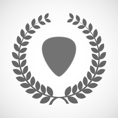 Poster - Isolated laurel wreath icon with a plectrum