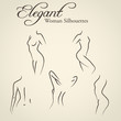 Elegant woman silhouettes